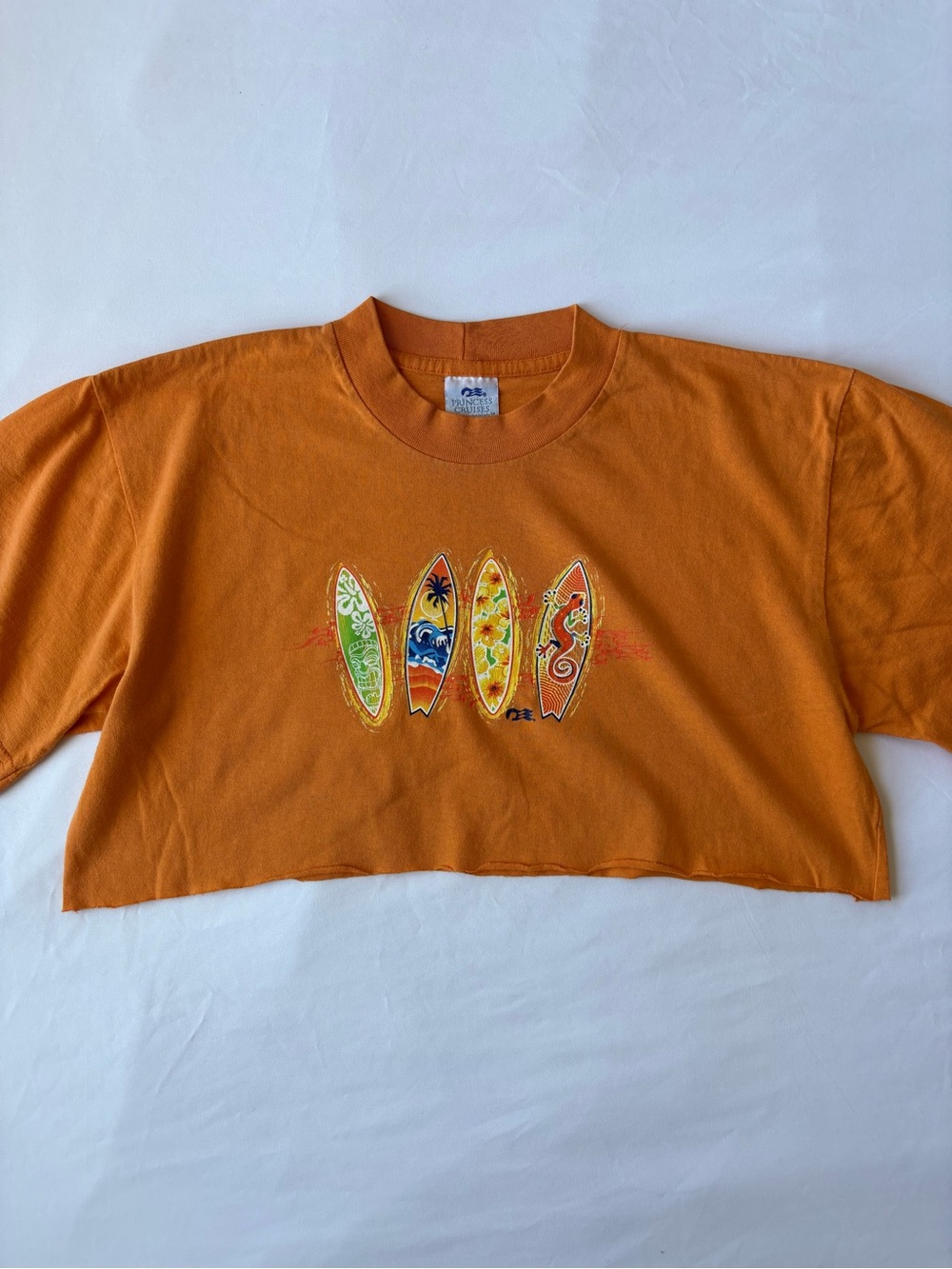 Orange Surfing Crop Top